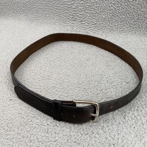 Vintage RedWing Shoes Leather Belt Mens 44 Brown Silver Buckle Made‎ in USA Work